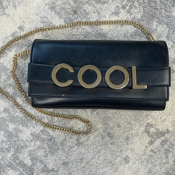 Michael Kors Bellamie Black Leather Cool Embellished Leather Bag Chain Crossbody - Picture 5 of 17